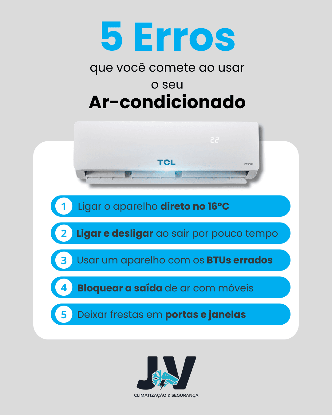 5 Erros no Uso do Ar-Condicionado